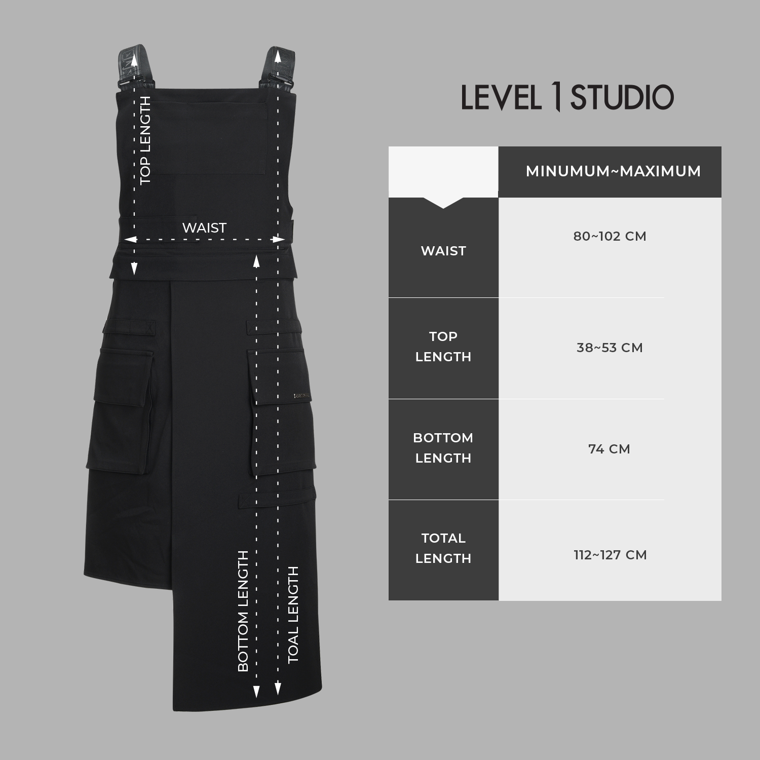 Two-Piece Zippered Apron