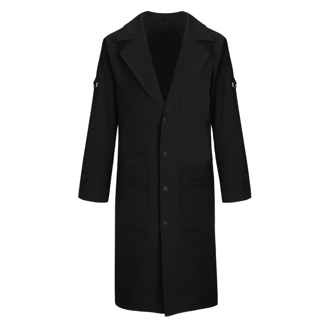 Transparent Photo of the LV1 Studio Bleach Resistant Black Lab Unisex Trench Coat